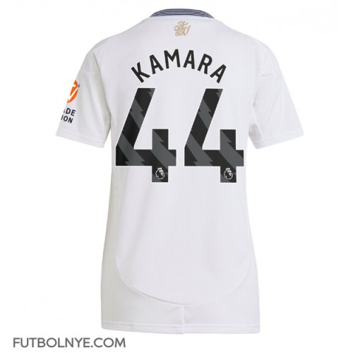 Camiseta Aston Villa Boubacar Kamara #44 Visitante Equipación para mujer 2024-25 manga corta